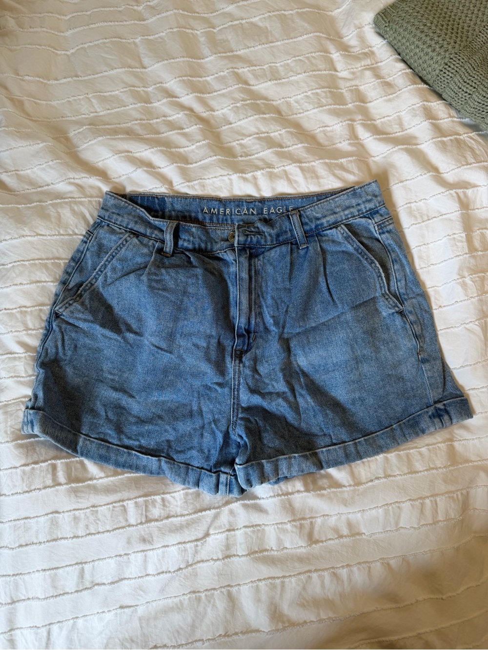 American Eagle Outfitters Medium Blue Denim Turn-Up Shorts